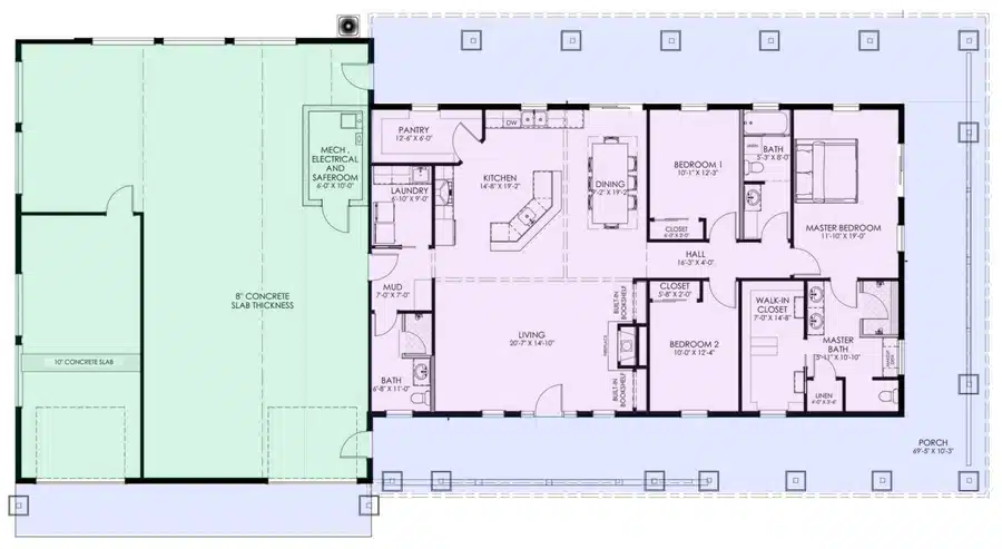 GJ 4402 Barndominium Plan