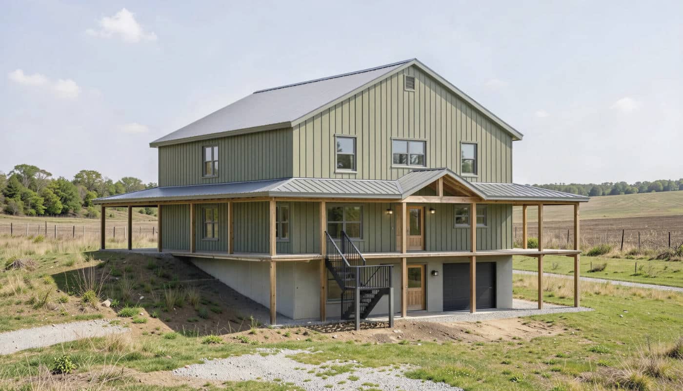 Alicia 5-Bedroom Barndominium House Plan