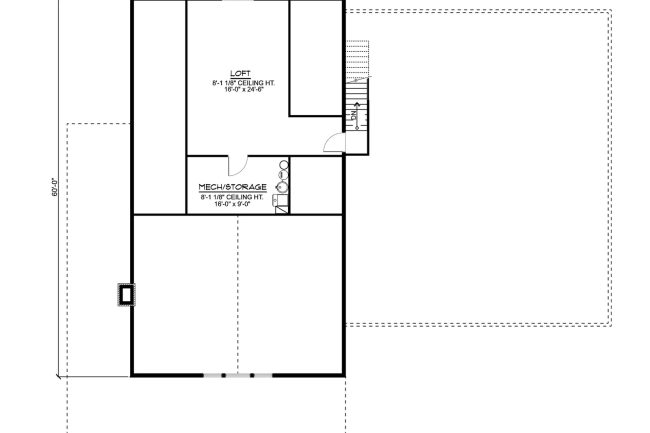 BG-20003LegacyBarndominiumLoft_1600x Legacy BG-20003 barndominium blueprint loft