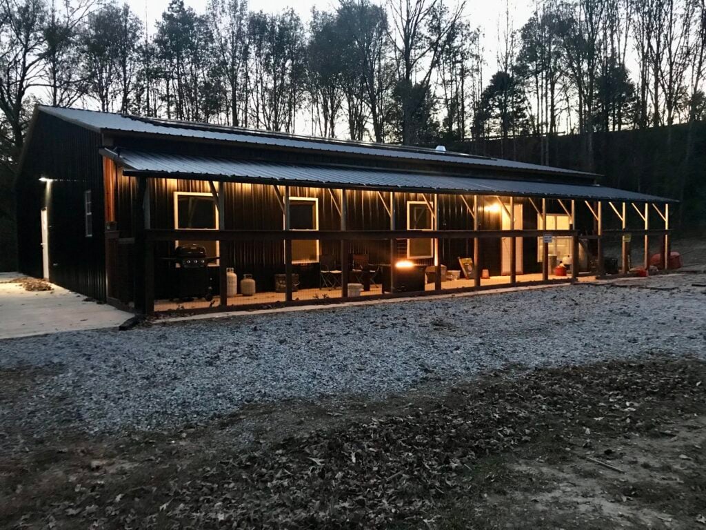 completed PL-62514 Constantine 4 bedroom barndominium exterior photograph