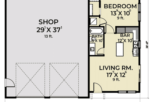JRW-10002AmerieBarndominiumFloorPlan_1600x The Amerie Barndominium JRW-10002 blueprint