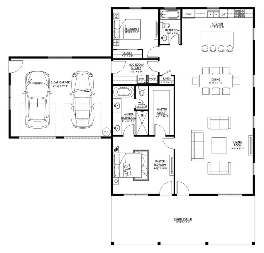 ridgeway 2 bed 2 bath blueprint