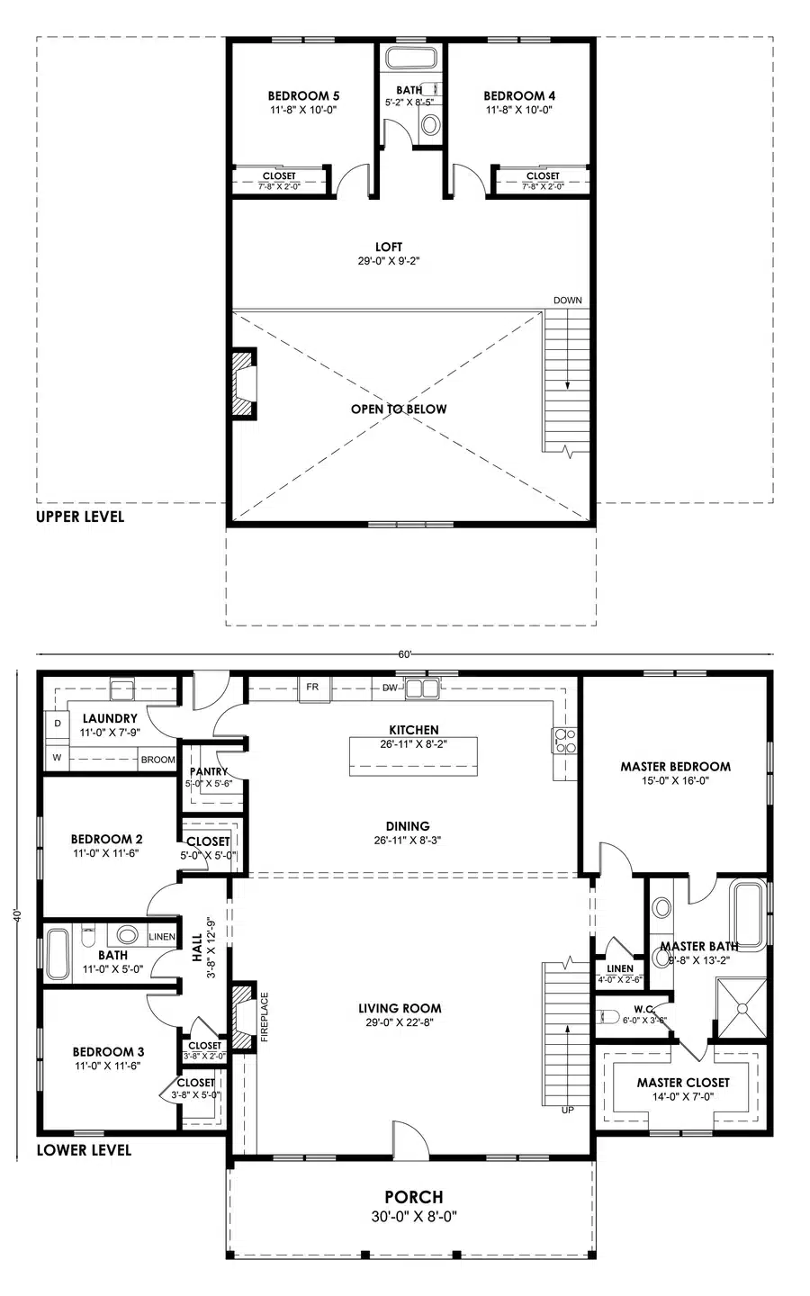 two-story 40 x 60