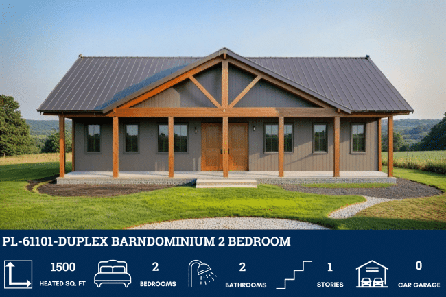 Bastrop PL-61101 barndominium render