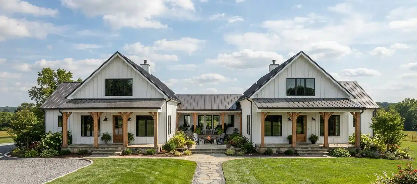 hb-40506 h-shaped barndominium
